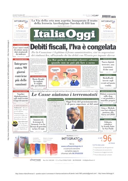 Italia oggi : quotidiano di economia finanza e politica